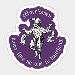 Morrismen Dance Like No One Is Watching Vintage Illustration Sticker